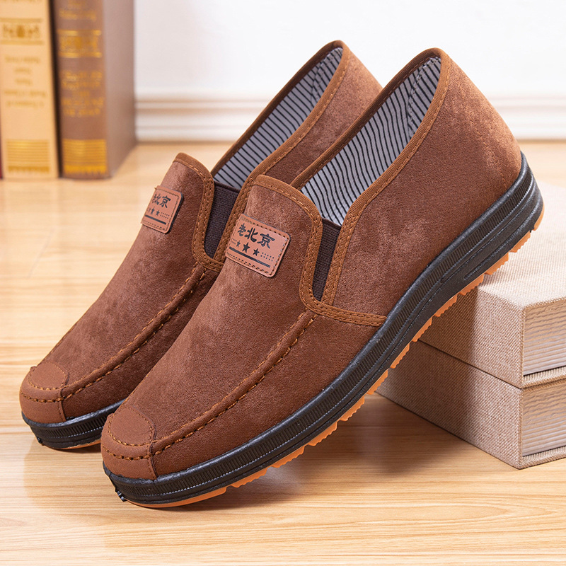批發新款男鞋老北京布鞋男士鞋子牛筋底中老年爸爸鞋休閒鞋地攤貨