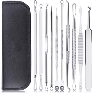 Factory wholesale stainless steel acne needle clip double teasing acne acne acne needle blackhead beauty tool set