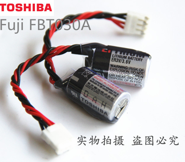 Fuji FBT030A PLC用锂电池(TOSHIBA ER3V/3.6V)带4孔插头