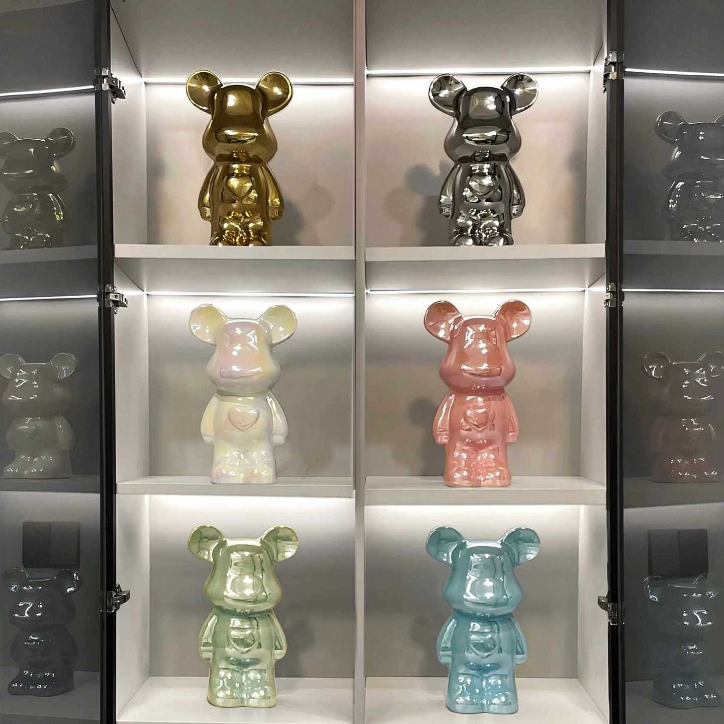 Керамическая фигурка Care Bear, светлая люксовая декорация, глянец, разные размеры и цвета
