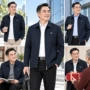 春秋款爸爸翻领男士夹克衫