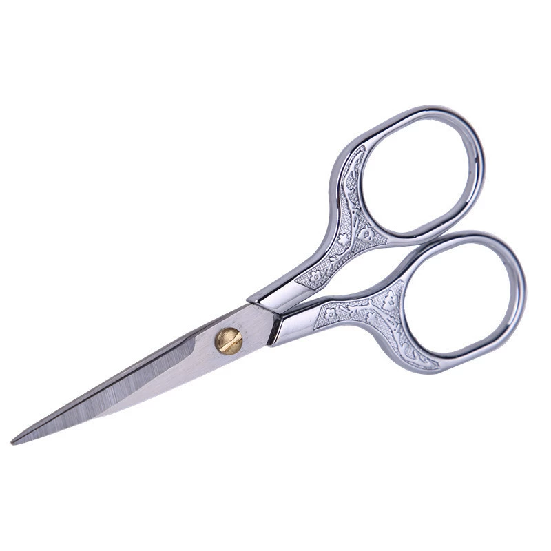 Plum blossom vintage cutlery stainless steel household scissors for window flower embroidery scissors DIY small scissors