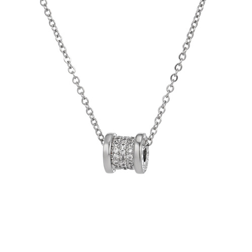 Ins trendy personality same style small waist titanium steel necklace women's exquisite zircon Korean version new clavicle chain light luxury necklace