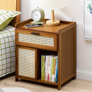 Bedroom bedside table drawer storage cabinet household living room snack locker storage box simple bedside storage cabinet