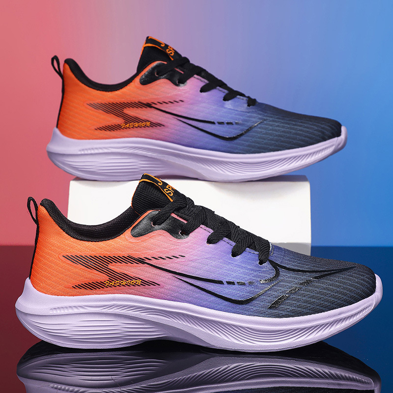 Men's Shoes Spring and Autumn Double Mesh Breathable Gradient Purple Sports Shoes Men's Ultra-Light Soft Sole Shock-Absorbing Running Shoes for Women Men's Shoes Spring and Autumn Double Mesh Breathable Gradient Purple Sports Shoes Men's Ultra-Light Soft Sole Shock-Absorbing Running Shoes for Women