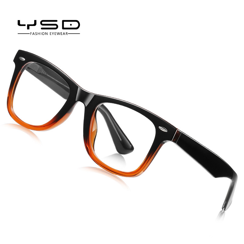 LS028 Retro Glasses Frame European and American ins Style Glasses Frame TR Pin Classic Flat Mirror Foreign Trade in stock Printed logo