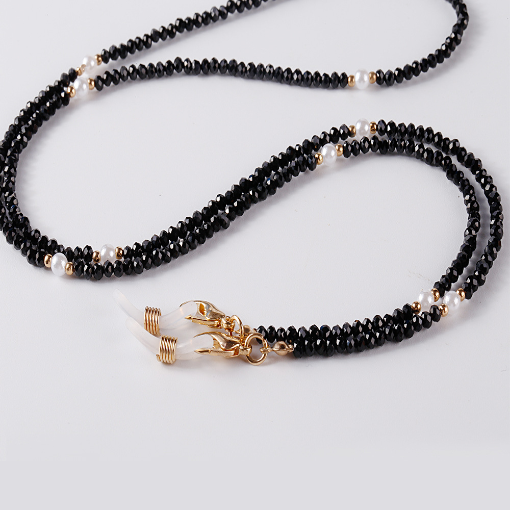 Daily Occasion Fashion Solid Color Artificial Crystal Artificial Pearl Women's Glasses Chain
