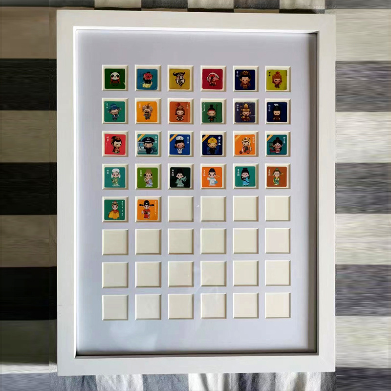 48 Palace Plaid Photo Frame Nucleic Acid Sticker Storage Book Lined with Small Hand-painted Red Book Cardboard Nail Art Display Board Oil Painting Stick