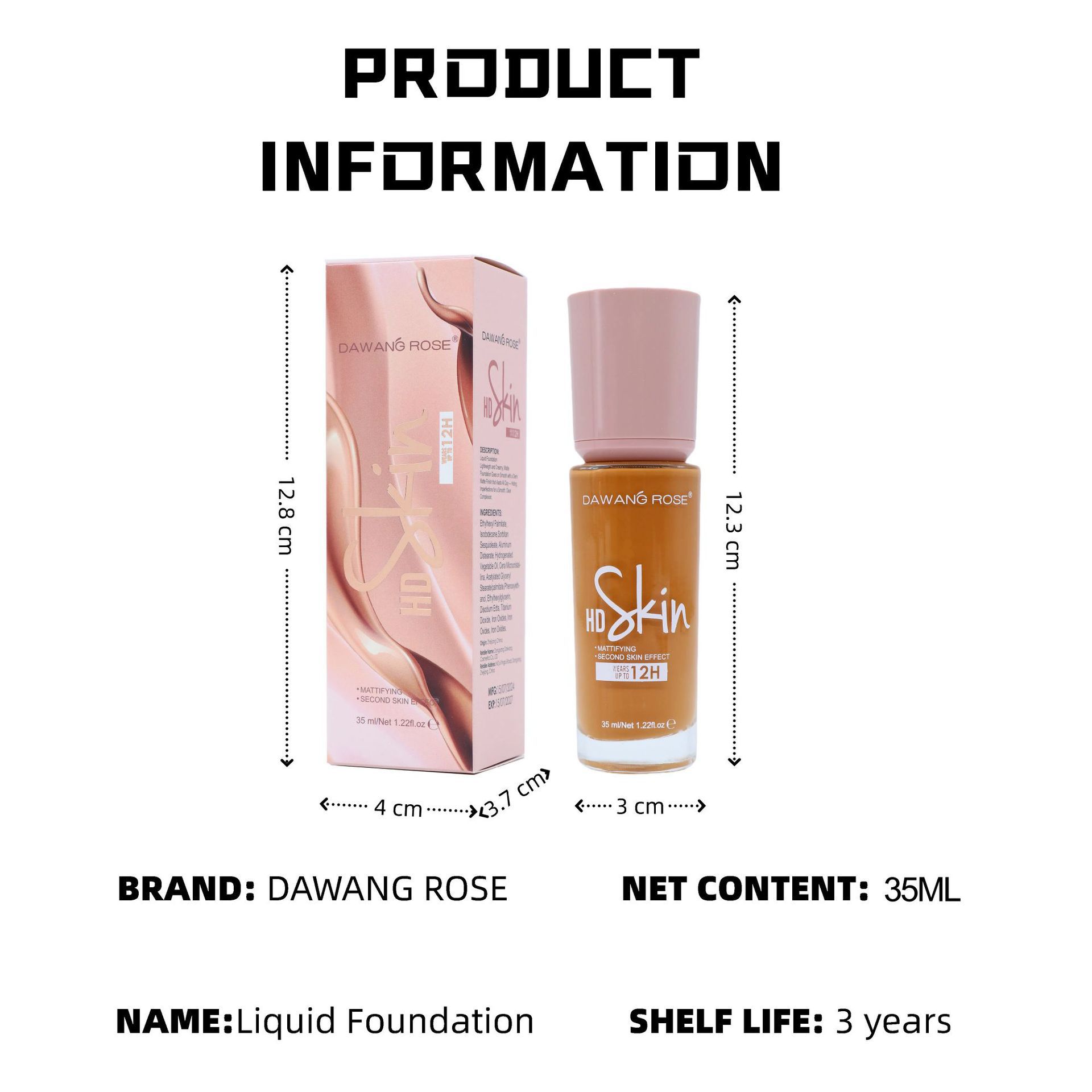 Exclusive Foundation, Long Lasting, Non Transferable, Concealing, Moisturizing, Non Cakey, Skin Nourishing, Brightening Makeup, In Stock._voghion.com