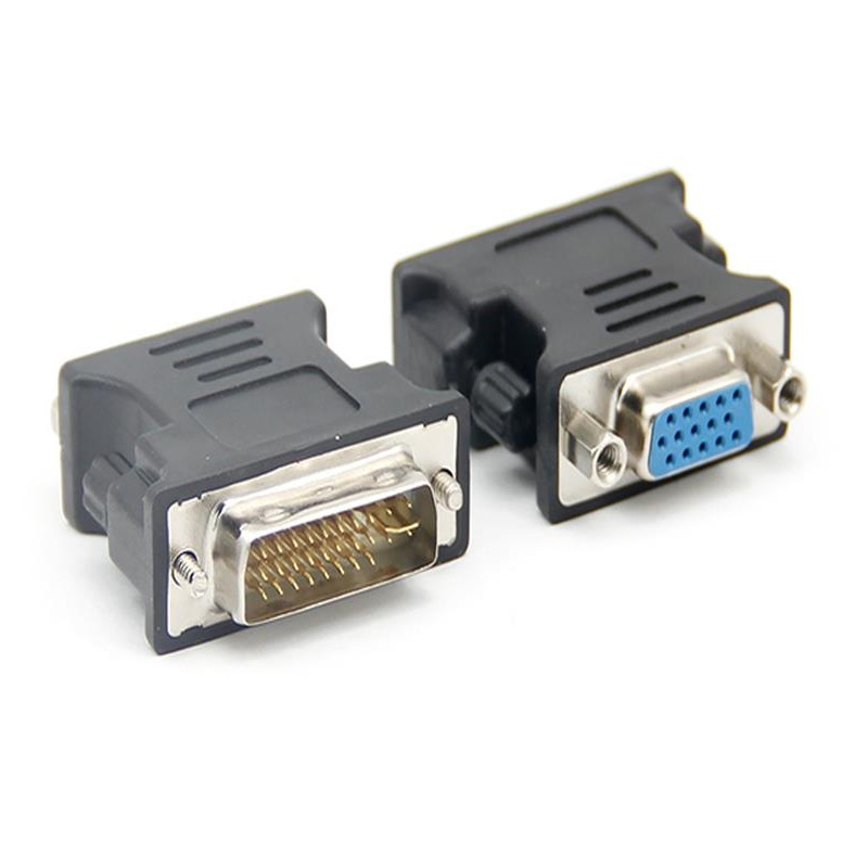 メーカー卸売VGA変換DVI24 5変換ヘッド黒VGAメス変換DVIオス変換ヘッド変換プラグパソコン|undefined