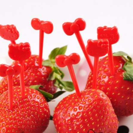 Uso doméstico Cartoon Tenedores para fruta para niños Creativo Animales para niños Set de palillos de plástico para fruta Palillos para fiambrera