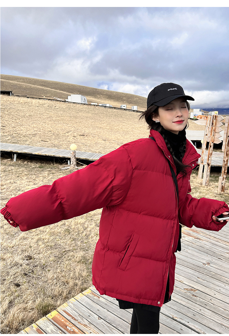 2023 inverno nuovo coreano allentato giù cappotto di cotone da donna di media lunghezza casual grande cappotto di cotone cappotto di cotone cappotto caldo_voghion.com