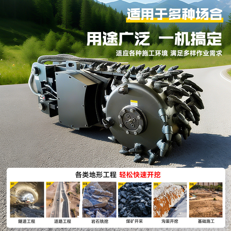 excavadora fresadora excavadora de túnel fresadora cabeza de excavación de mina de carbón roca triturada congelada pavimento ranurado máquina de molienda
