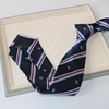 Japanese jk/dk uniform British college wind stripe basic hand -made tie tie Tibetan dark red couple tie