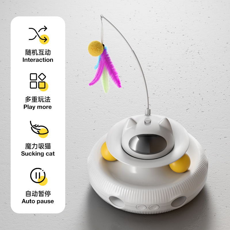Caja mágica inteligente juguete blanco (3 cabezas de plumas)