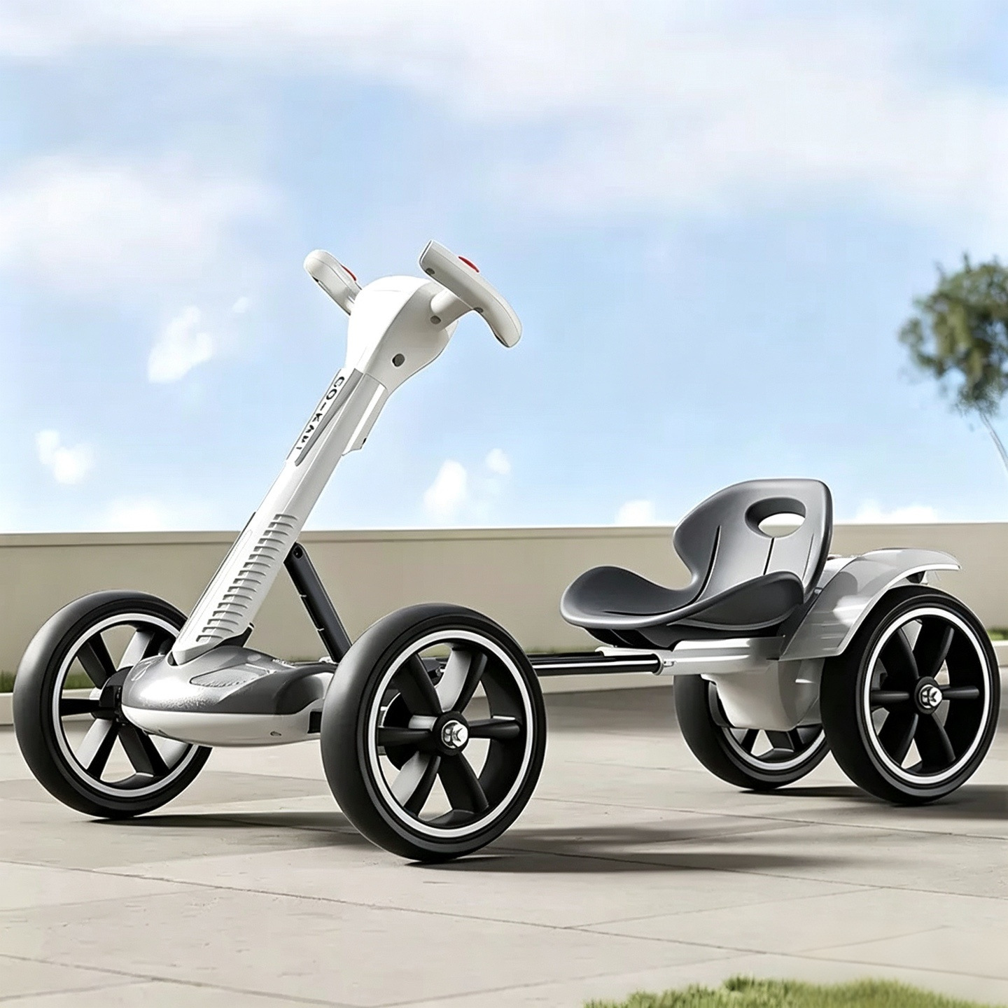 Exportación sin instalación para niños al aire libre kart eléctrico plegable para niños y niñas se puede sentar en el coche de control remoto portátil plegable