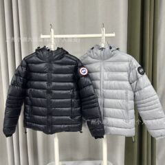 海外版 SS23 ビッググース GOOSE 暖かい無地 フード付きロゴ コットンジャケット メンズ サイプレスシリーズ ジャケット 光沢
