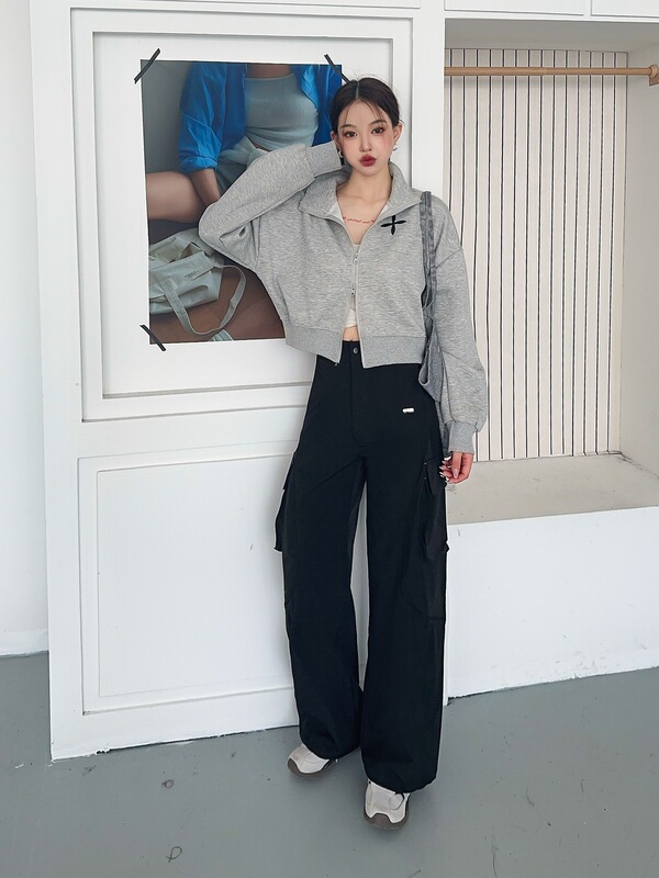 25年秋季女款新款露思同款宽松工装裤时尚简约休闲裤一件代发1206|undefined