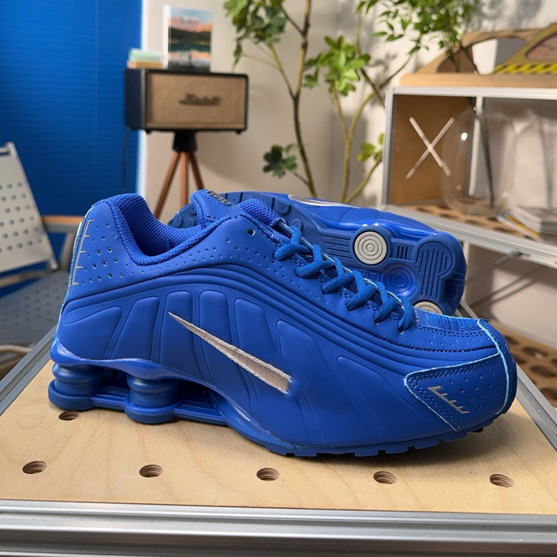 Foreign Trade Original Shox R4 Running Shoes with Air Cushion Cushioning Column, Retro Jogging Shoes for Men and Women, Casual Sports Shoes, Trendy Shoes