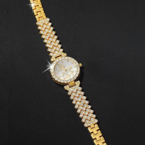 Watch set niche fashion light luxury versatile steel band watch earrings necklace bracelet ring watch set