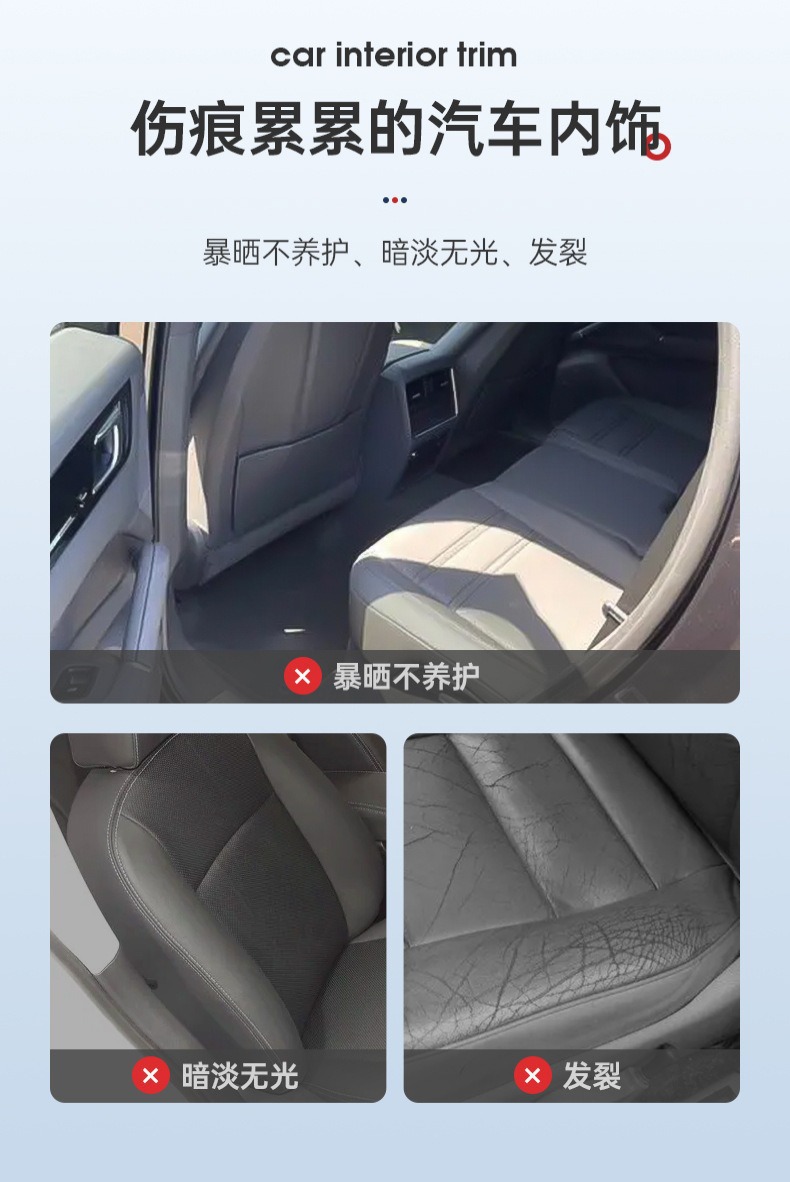Premium Peach Wax for Car Interior Coating, Plastic Part Refurbishment Agent, Waxing and Polishing Maintenance for Dashboard