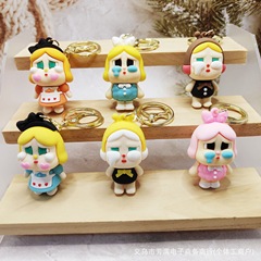 クロスボーダー涙人形かわいいソフトプラスチック漫画ハイエンド車のキーチェーンブラインドボックスバッグペンダント卸売キーホルダー