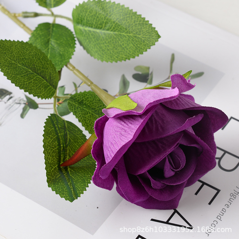 Flores artificiales de terciopelo tipo rosa, decoración para boda, pared floral, regalo del Día de San Valentín