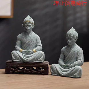 Chinese Style Black Mythology Chinese Zen Style Fight against Buddha Sun Wukong The Great Sage Equaling Heaven Home Entrance Study Decoration