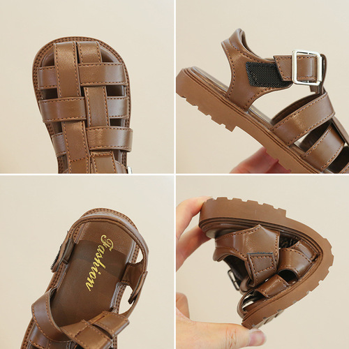 Boys Sandals  Summer New Children's Fashion Versatile Casual Girls' Baotou Sandals Medium and Large Children's Beach Shoes
