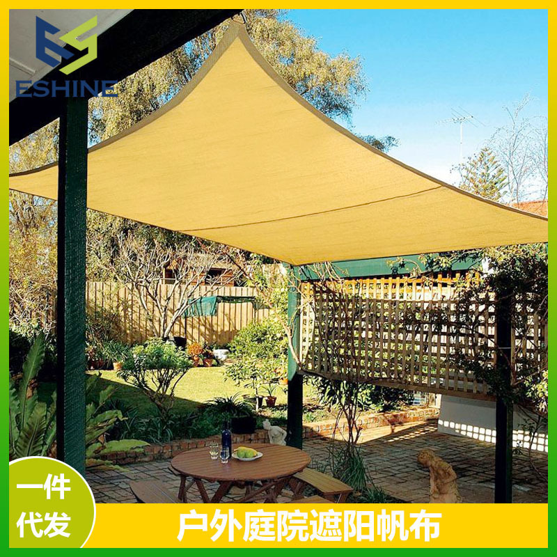 Courtyard Awning Balcony Canopy View Awning Sun Protection Net Garden Swimming Pool UV Protection Canvas Outdoor Triangle Canopy