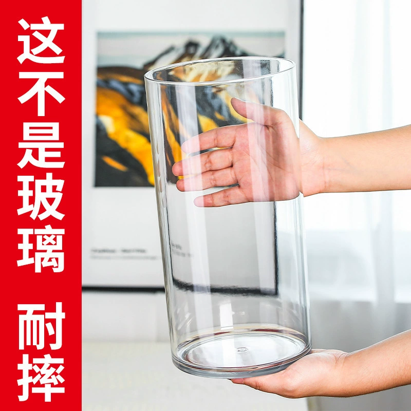 Пластиковые маленькие вазы цветы прозрачные прямые сушеные цветы розы лилии гидропонные растения для офиса изысканные украшения