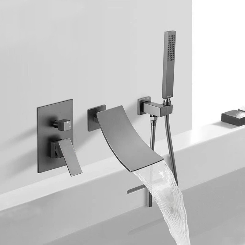 ducha oculta incrustada en pared cubierta tipo conjunto de ducha oculta para baño de presión de ducha de lluvia image 6