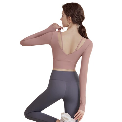 Yoga clothing women's suit new long-sleeved tight sports top professional running training Pilates fitness clothing