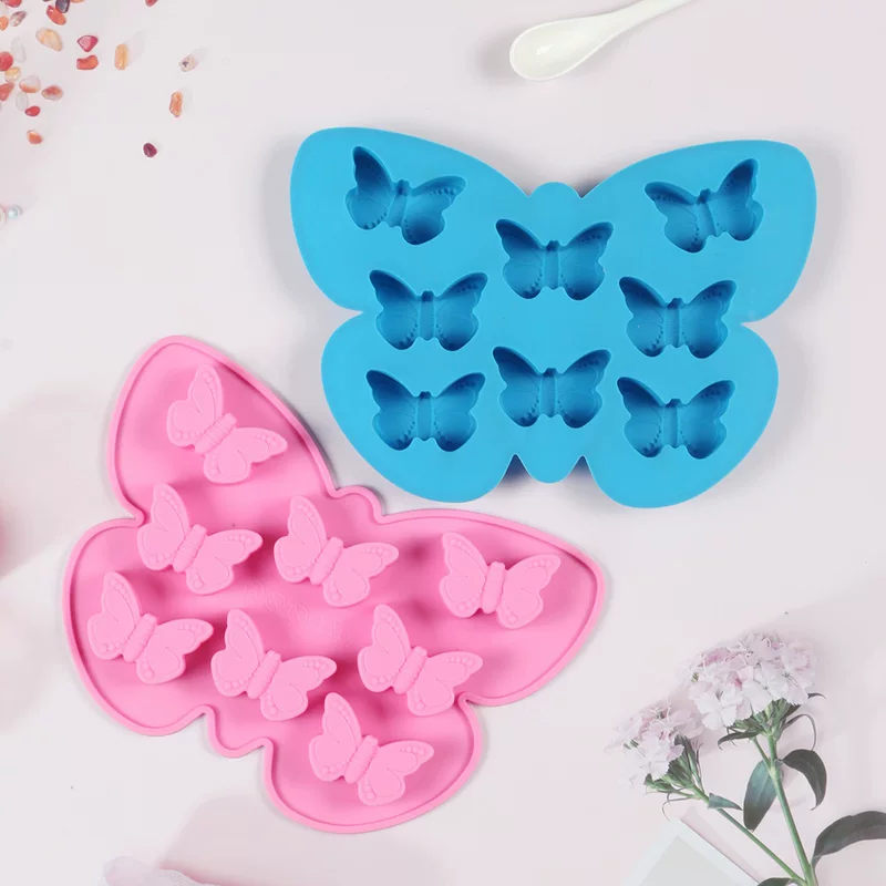 Acrylic silicone mold with butterfly, DIY
