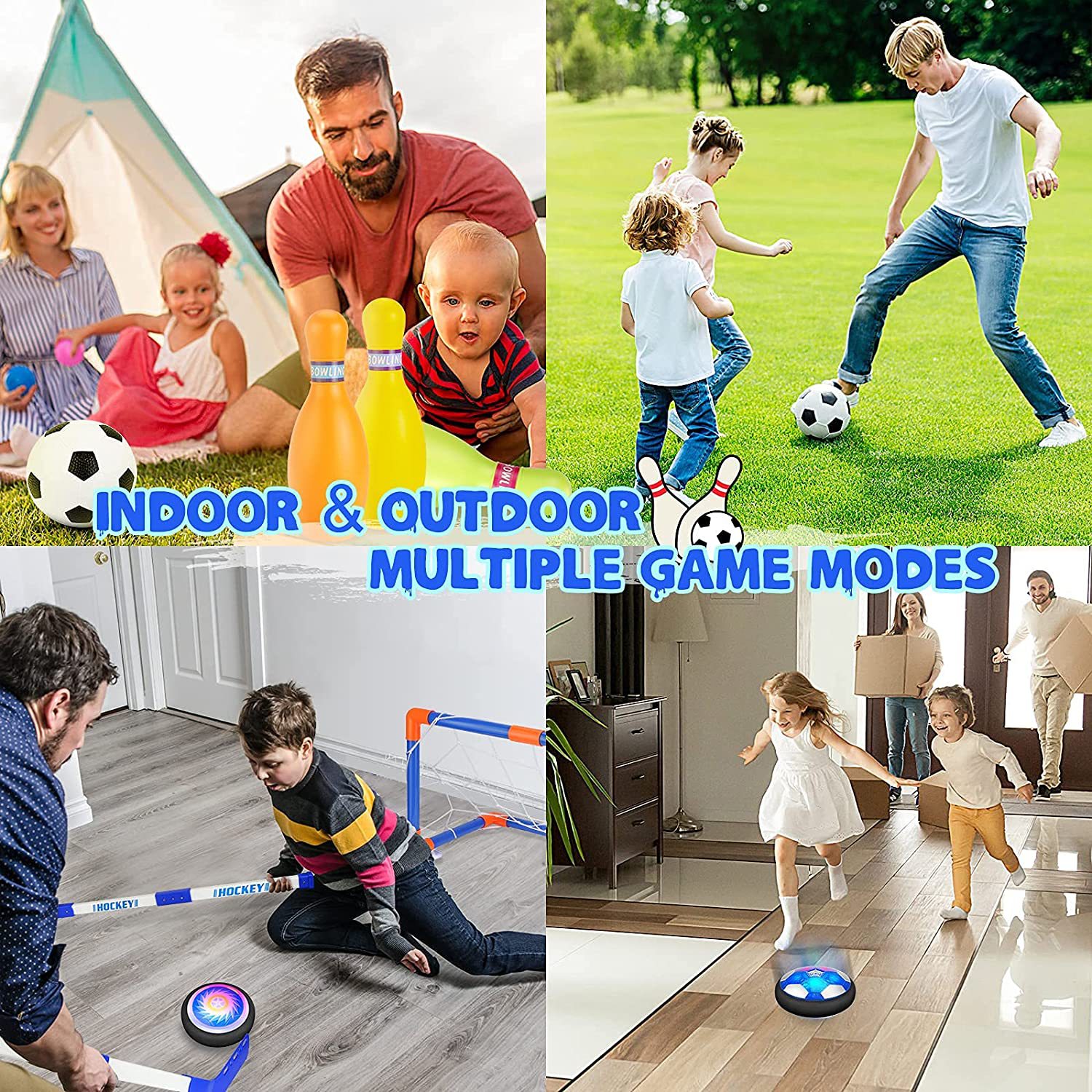 Venta caliente transfronteriza de los niños de fútbol suspendido música luminosa lacrosse doble puerta de Fútbol entre padres e hijos juguetes eléctricos interactivos de interior