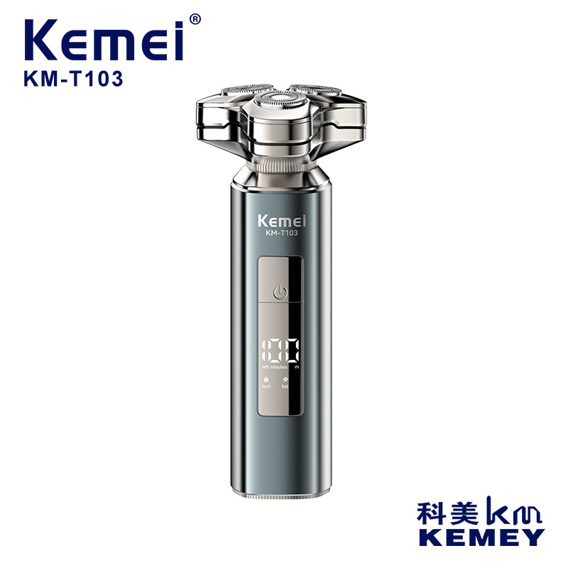Kemei Kosmetic afeitadora transfronteriza KM-T103 afeitadora eléctrica de tres cuchillas flotante aparador de barba digital