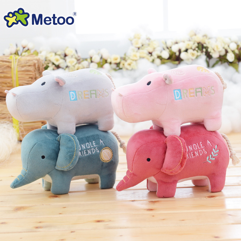 metoo咪兔河马大象毛绒玩具公仔布娃娃抓机娃娃批发爪机卡通mini