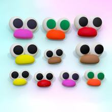 大小号搞怪眼睛香肠嘴PVC软胶可爱卡通diy3D手机壳收纳盒杯子贴片