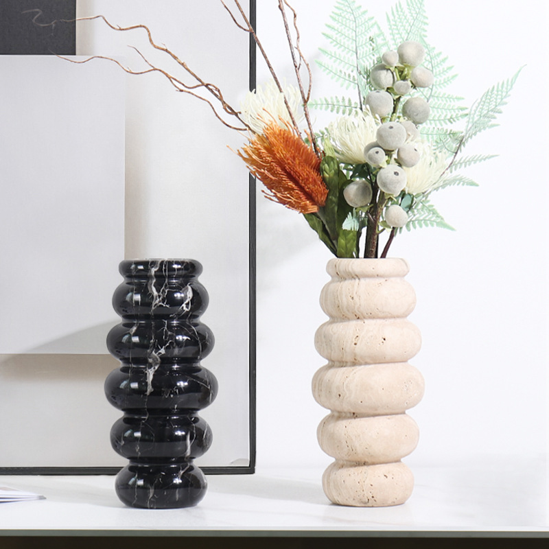 Modern organic marble decorations, light luxury style