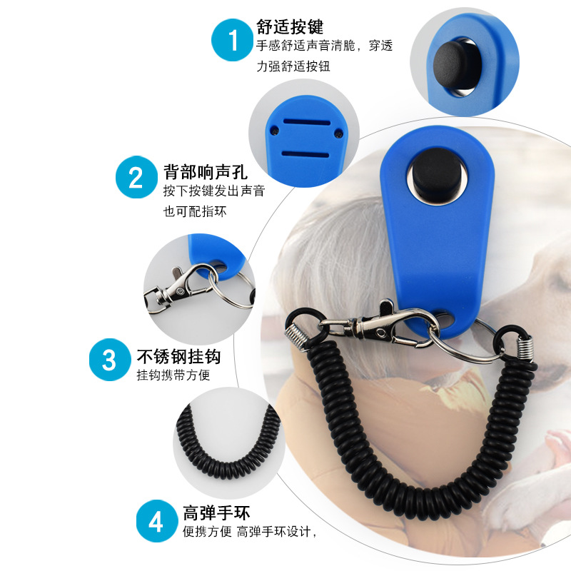 Anillo de mascota anillo entrenador sonido interactivo dispositivo de sonido dedo perro entrenador gato y perro universal anillo de pulsera larga