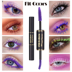 Fit Colors Double-Ended Color Eyeliner, Dense Curling Waterproof Non-Fragrant Multi-White Eyebrow and Eyelash Mascara