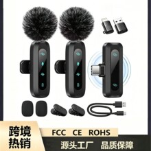 BYS跨境私模J3领夹麦克风直播降噪视频拍摄话筒无线领夹麦克风