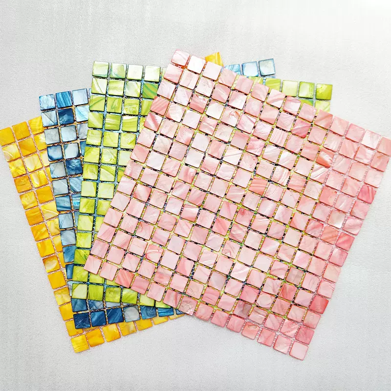 pearl染色多色天然贝壳马赛克瓷砖玄关客厅阳台厨房卫浴背景墙贴