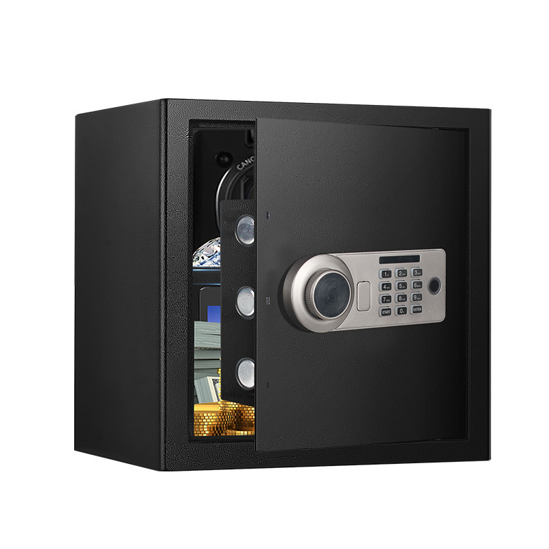 川唯保险柜 家用小型按键 指纹保险柜 36高防盗保险箱 床头衣柜保