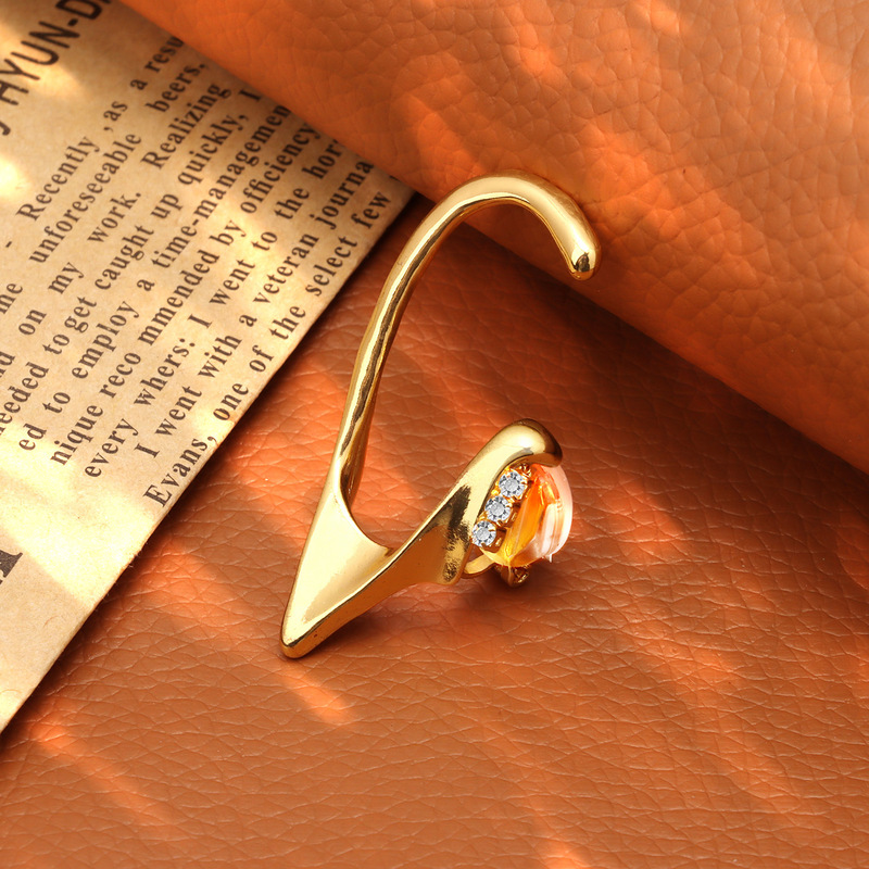 European and American-style, forest-themed, ethereal fairy earrings with a unique design that makes the face appear smaller; clip-on earrings for women without pierced ears; wholesale for cross-border sales