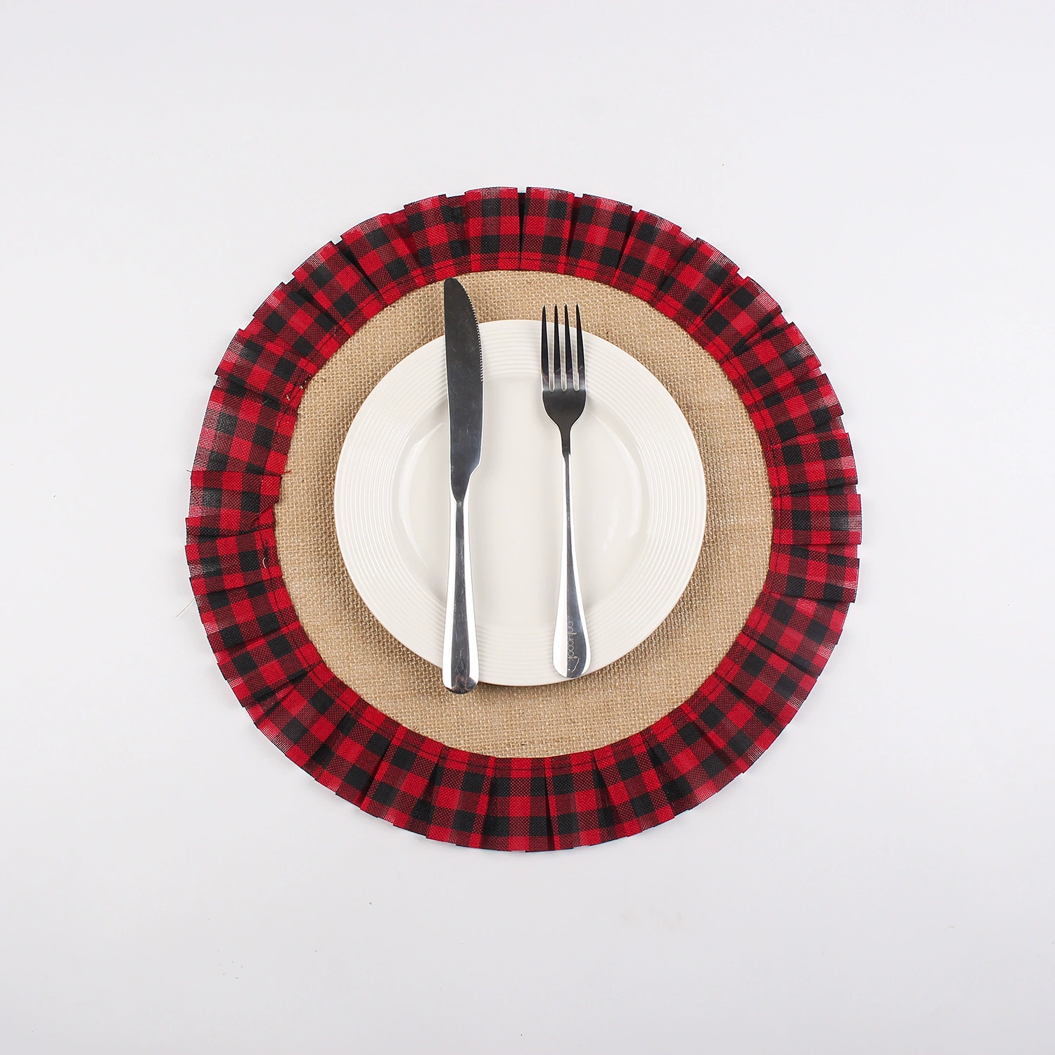 Ретро-плейтинговая подставка под тарелки из кружева и джута, круглая, термоизоляционная, для дома, праздничного стола