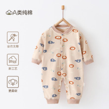 婴儿连体衣纯棉婴幼儿春秋冬宝宝哈衣睡衣新生婴儿衣服打底爬服