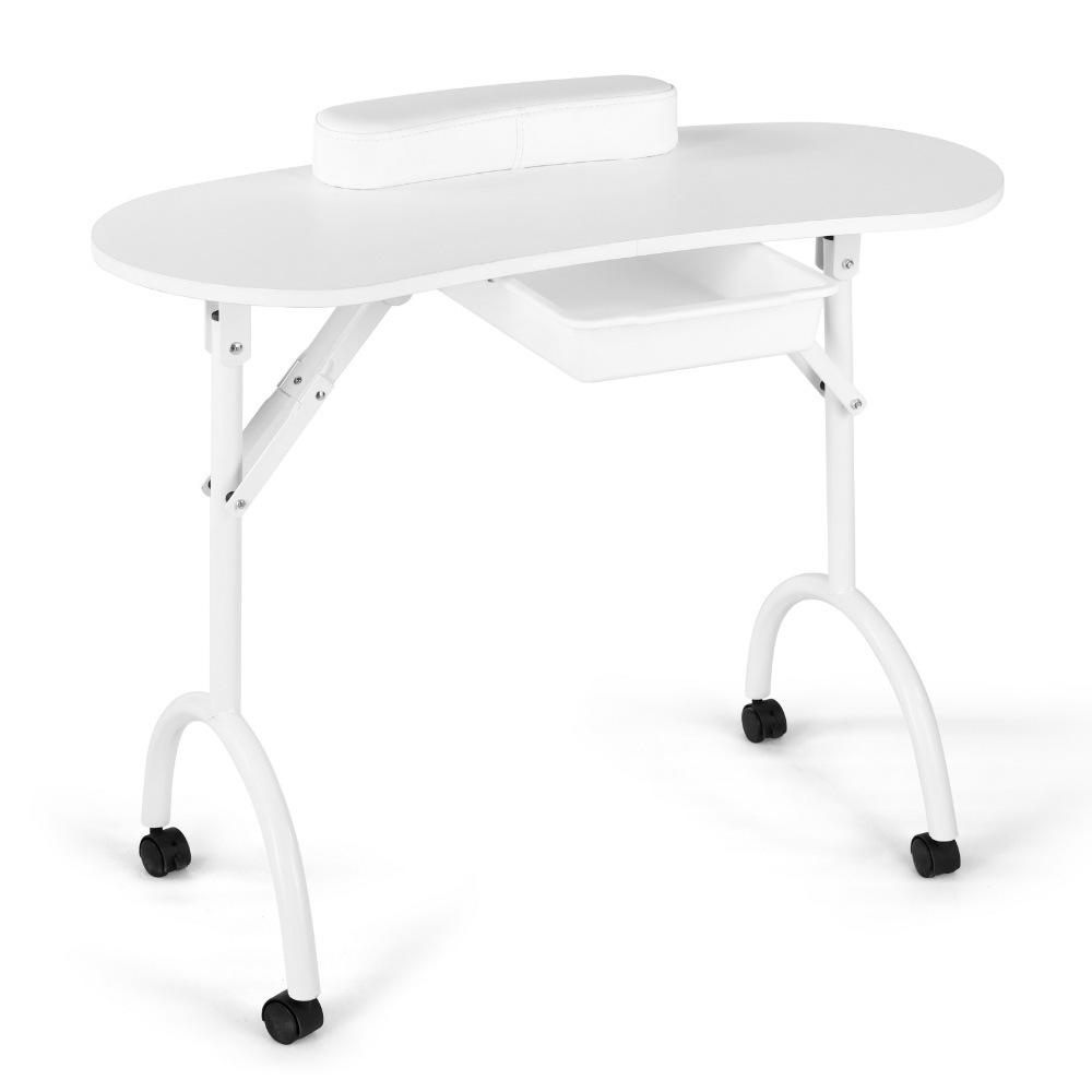 Mesa de manicuras portátil transfronteriza plegable lámpara de mesa de manicuras mesa de belleza con aspiradora mesa de manicuras fabricantes al por mayor