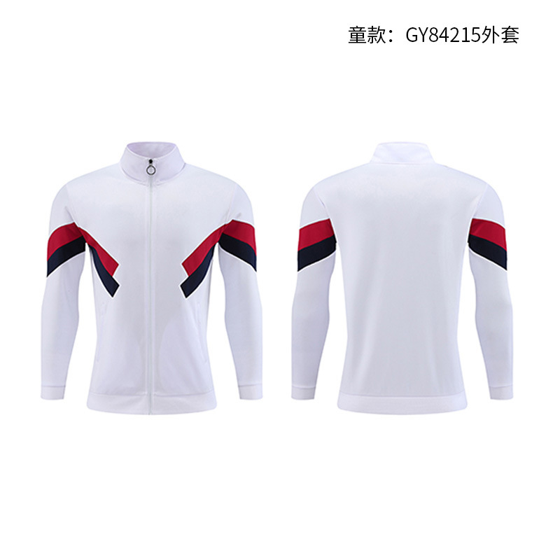 Cuello vertical empalme transfronterizo de dos piezas primavera y otoño grupo running trajes deportivos juveniles trajes deportivos personalizados para hombres