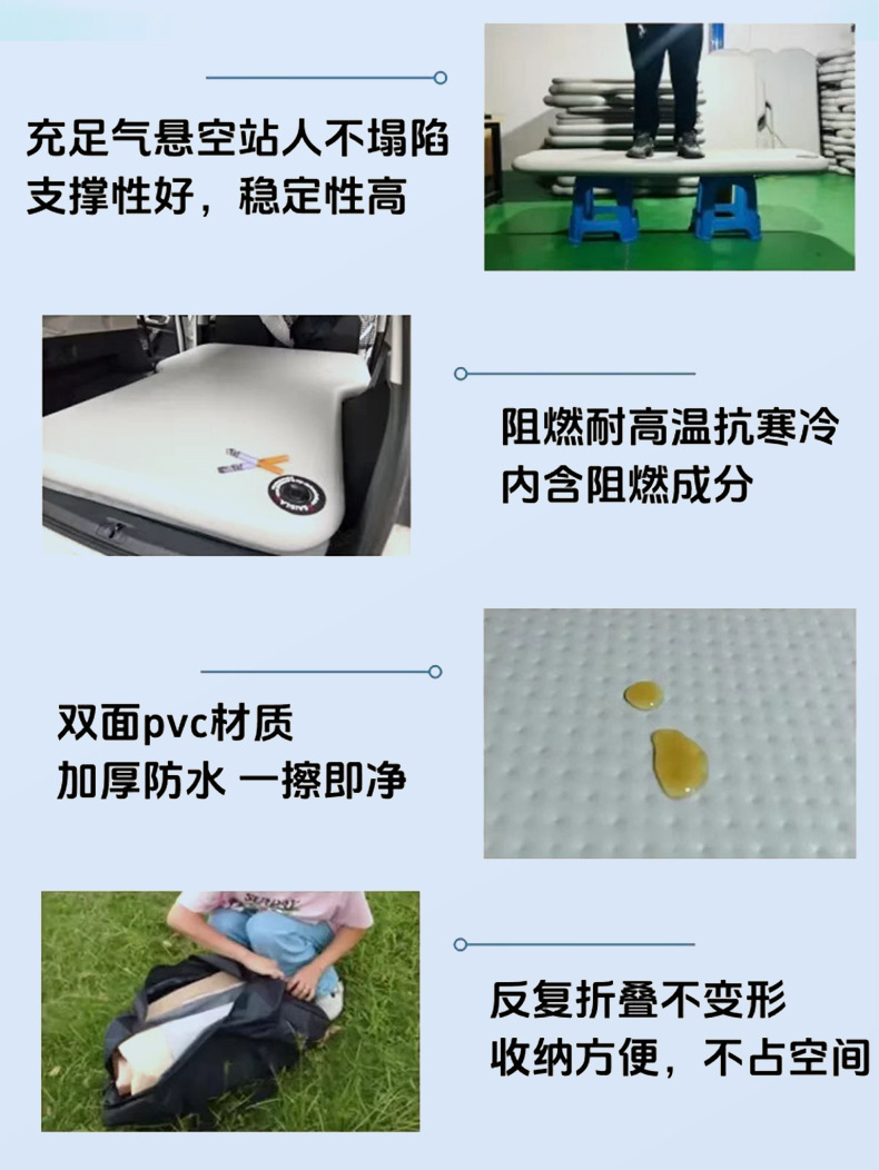 Ideal I6 I8 L6L7L8L9 One Special Car Inflatable Mattress Front Row Car Sleeping Pad Brushed Air Mattress
